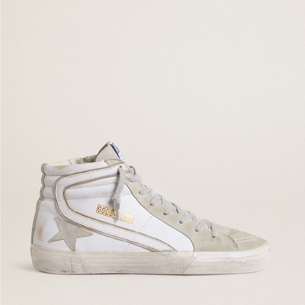 Golden Goose Women's Slide High Top Sneaker White Ice NWT